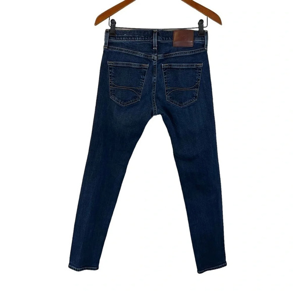Hollister Mens Jeans W26 L30 Super Skinny Epic Flex Medium Wash Blue Denim Solid - Picture 2 of 6